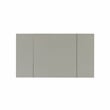 Linon Harper Wood Vanity & Padded Stool Set Front/Side Mirrored Panels in Silver