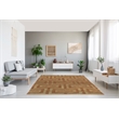 Linon Jute Soumak Hand Woven Hemp 8'x11' Rug in Beige and Russet