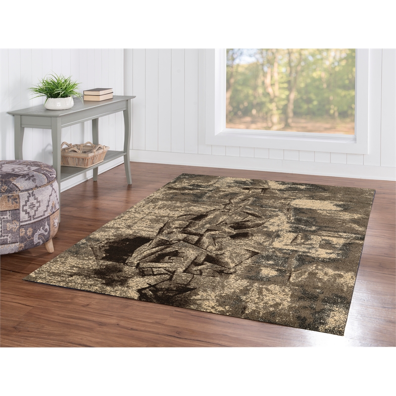 Linon Masters Woman Power Loomed Polypropylene 5'x7'6