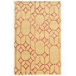 Linon Aspire 8'x11' Window Hand Tufted Wool Rug in Ivory/Coral