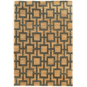 Linon Aspire Window Hand Tufted Wool 8'x11' Rug in Ivory