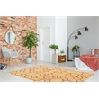 Linon Aspire 8'x11' Window Hand Tufted Wool Rug in Ivory/Coral