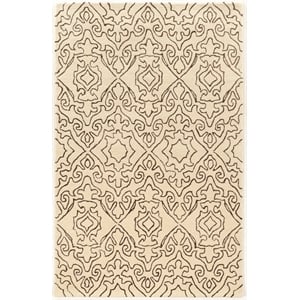 Linon Aspire Kindle Hand Tufted Wool 8'x11' Rug in Ivory
