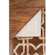 Linon Aspire X's Hand Tufted Wool 2'x3' Rug in Brown