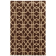 Linon Aspire X's Hand Tufted Wool 5'x8' Rug in Brown