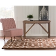Linon Aspire X's Hand Tufted Wool 5'x8' Rug in Brown