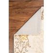 Linon Aspire Damask Hand Tufted Wool 8'x11' Rug in Ivory