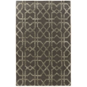 Linon Aspire X's Hand Tufted Wool 2'x3' Rug in Gray