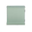 Linon Bartow Multi Function Storage Accent Table USB Charging in Aqua Blue Wood