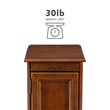 Linon Bartow Multi Function Storage Side Table Charging Station in Hazelnut Wood
