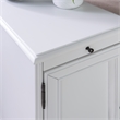 Linon Bartow Multi Function Storage Accent Table Charging Station in White Wood