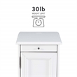 Linon Bartow Multi Function Storage Accent Table Charging Station in White Wood