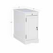 Linon Bartow Multi Function Storage Accent Table Charging Station in White Wood
