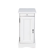 Linon Bartow Multi Function Storage Accent Table Charging Station in White Wood