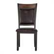 Linon Franklin 5 Piece Wood/Metal Faux Leather Dining Set in Rustic Umber Brown