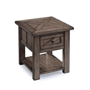 Magnussen Garrett End Table in Weathered Charcoal