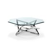 Magnussen Lenox Square Octagonal Coffee Table in Nickel