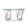 Magnussen Lenox Square Octagonal Console Table in Nickel