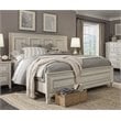 Magnussen Raelynn King Panel Bed in Weathered White