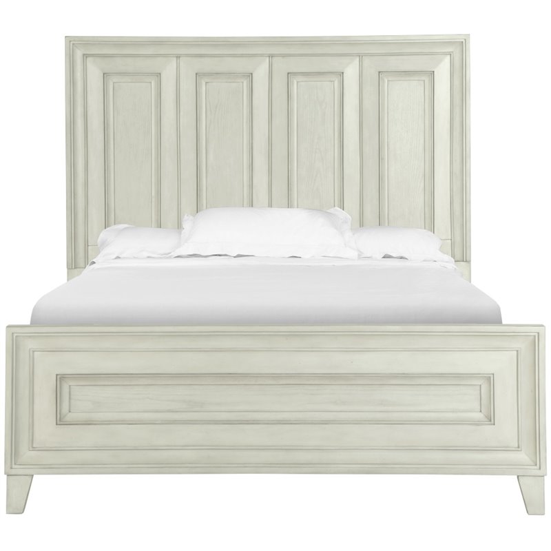Magnussen Raelynn King Panel Bed in Weathered White
