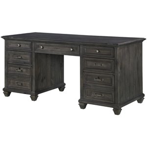 Magnussen Sutton Place Executive Desk in Weathered Charcoal
