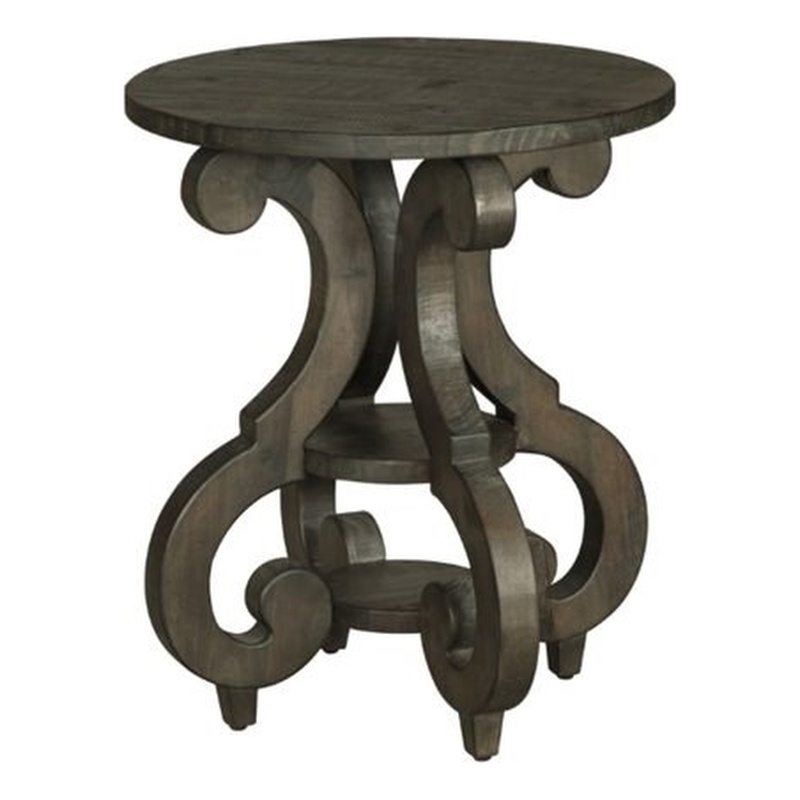Magnussen Bellamy Round Accent End Table in Peppercorn