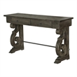 Magnussen Bellamy Solid Wood and Metal Console Table in Peppercorn