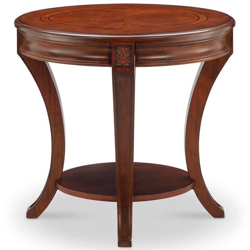 Magnussen Winslet Oval Solid Wood End Table in Cherry