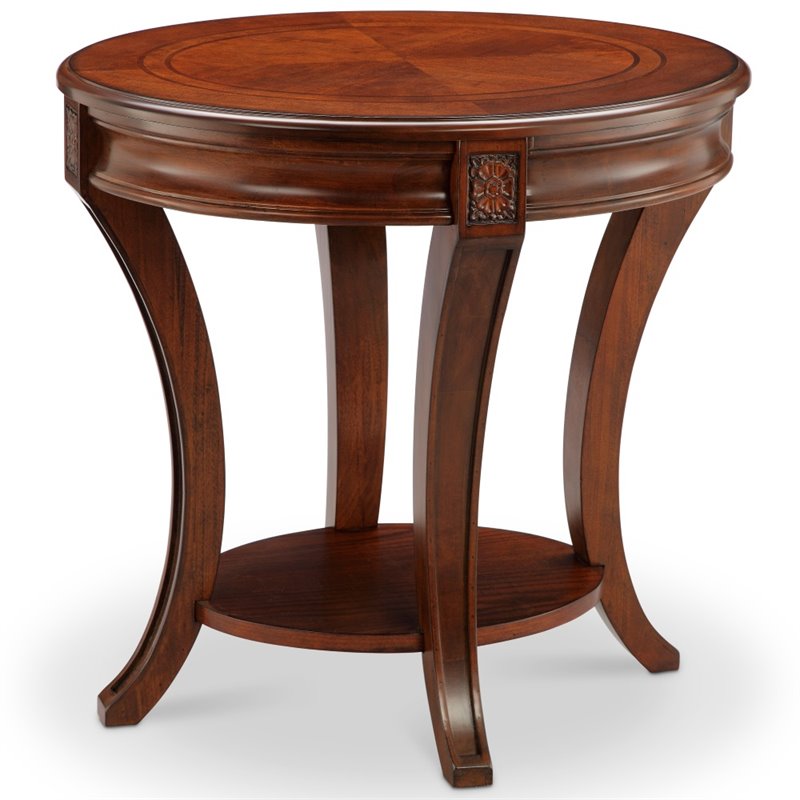 Magnussen Winslet Oval Solid Wood End Table in Cherry