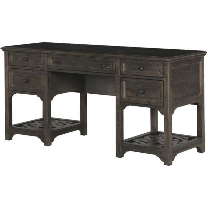 Magnussen Bellamy Computer Credenza in Weathered Peppercorn