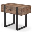 Magnussen Prescott Modern Chairside End Table in Rustic Honey