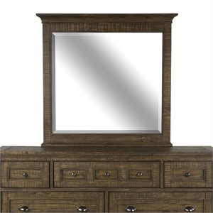 Magnussen Bay Creek Relaxed Traditional Toasted Nutmeg Landscape Mirror