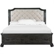 Magnussen Bellamy Traditional Peppercorn Queen Sleigh Storage Bed