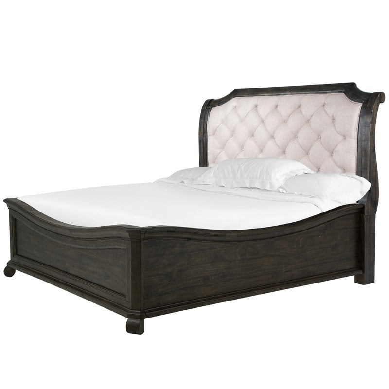 Magnussen Bellamy Traditional California King Sleigh Bed in Peppercorn