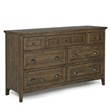 Magnussen Bay Creek Relaxed Traditional Toasted Nutmeg 7 Drawer Dresser