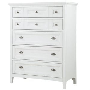 Magnussen Heron Cove Relaxed Traditional Soft White 5 Drawer Chest