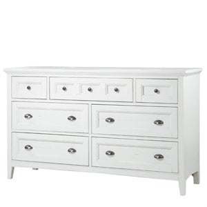 Magnussen Heron Cove Relaxed Traditional Soft White 7 Drawer Dresser