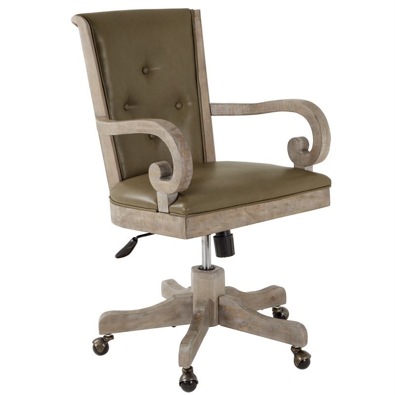 Magnussen Tinley Park Fully Upholstered Swivel Chair in Dovetail Gray