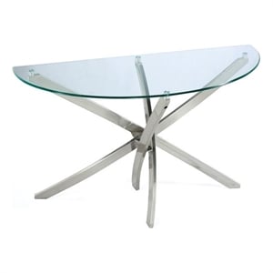 Magnussen Zila Demilune Solid Wood Sofa Table