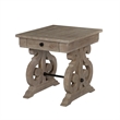 Magnussen Tinley Park Rectangular Wood and Metal End Table in Dovetail Gray