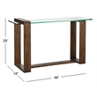 Magnussen Bristow Rectangular Wood and Tempered Glass Sofa Table