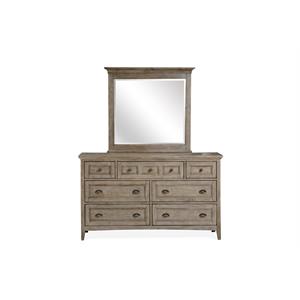 Magnussen Paxton Place Wood 7-Drawers Dresser in Dovetail Gray