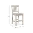 Magnussen Bronwyn Solid Wood Counter Chair in White (Set of 2)