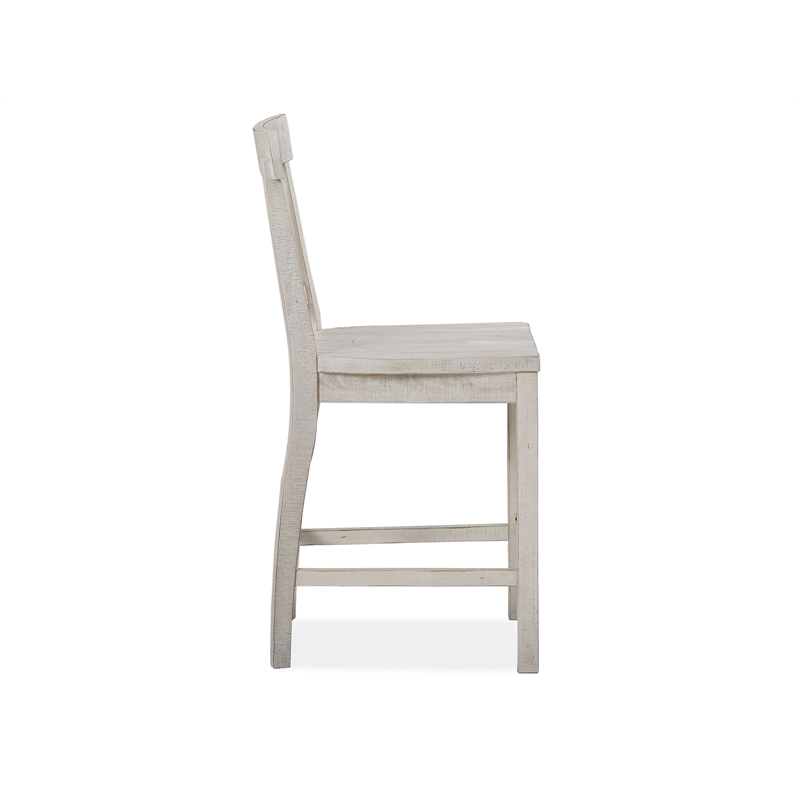 Magnussen Bronwyn Solid Wood Counter Chair in White (Set of 2)