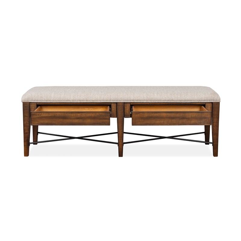 Magnussen Bay Creek Bench with Upholstered Seat
