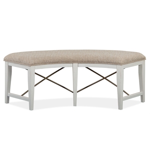 Magnussen Heron Cove Curved Bench with Upholstered Seat