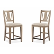Magnussen Paxton Place Counter Chair with Upholstered Seat (Set of 2)