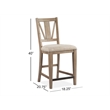 Magnussen Paxton Place Counter Chair with Upholstered Seat (Set of 2)