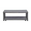 Magnussen Eldridge Rectangular Cocktail Table with Casters Weathered Gravel