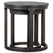 Magnussen Boswell Round Solid Pine Wood Nesting End Table Set